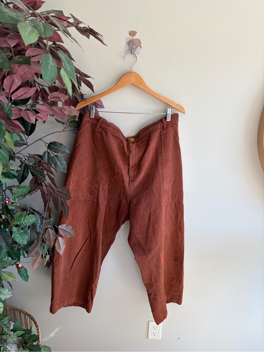 Big Bud Press Corduroy Pants In Rust Brown